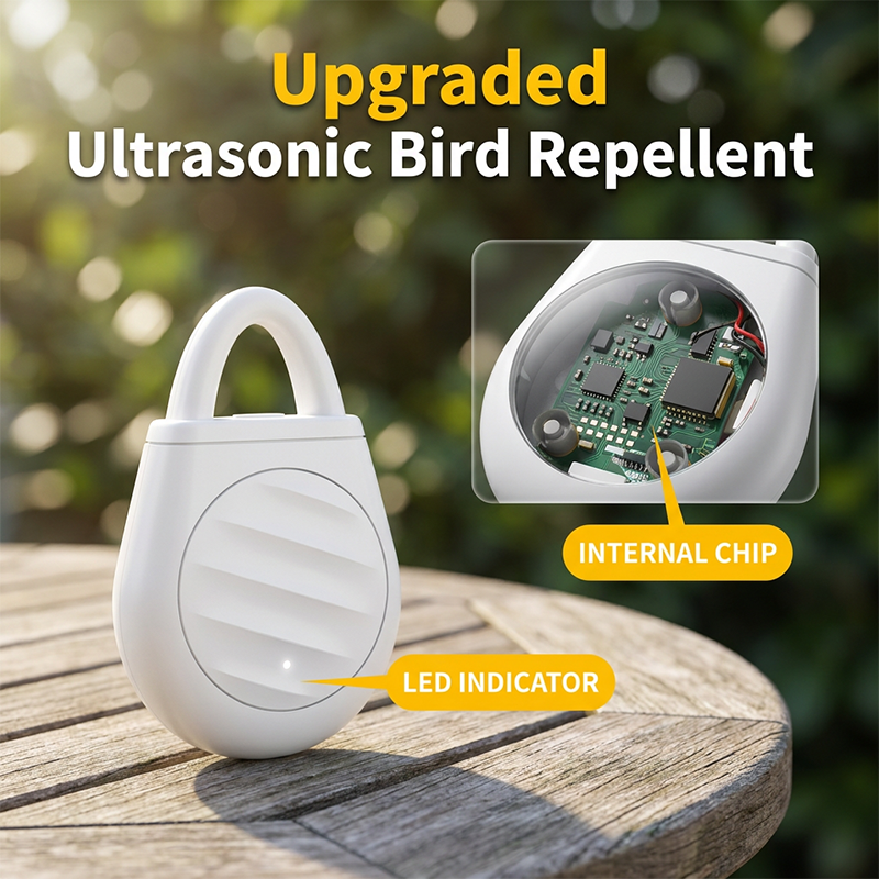 🐦 50% korting! Draagbare ultrasone vogelverjager – houdt vogels, ongedierte & sprinkhanen weg. Compact & handig voor onderweg! ✨🔊