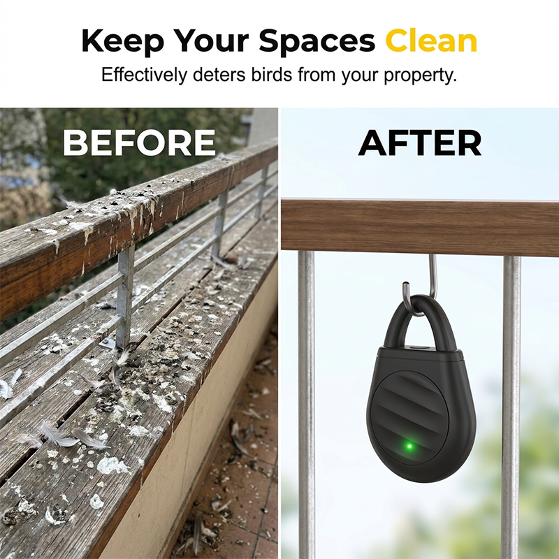 🐦 50% korting! Draagbare ultrasone vogelverjager – houdt vogels, ongedierte & sprinkhanen weg. Compact & handig voor onderweg! ✨🔊