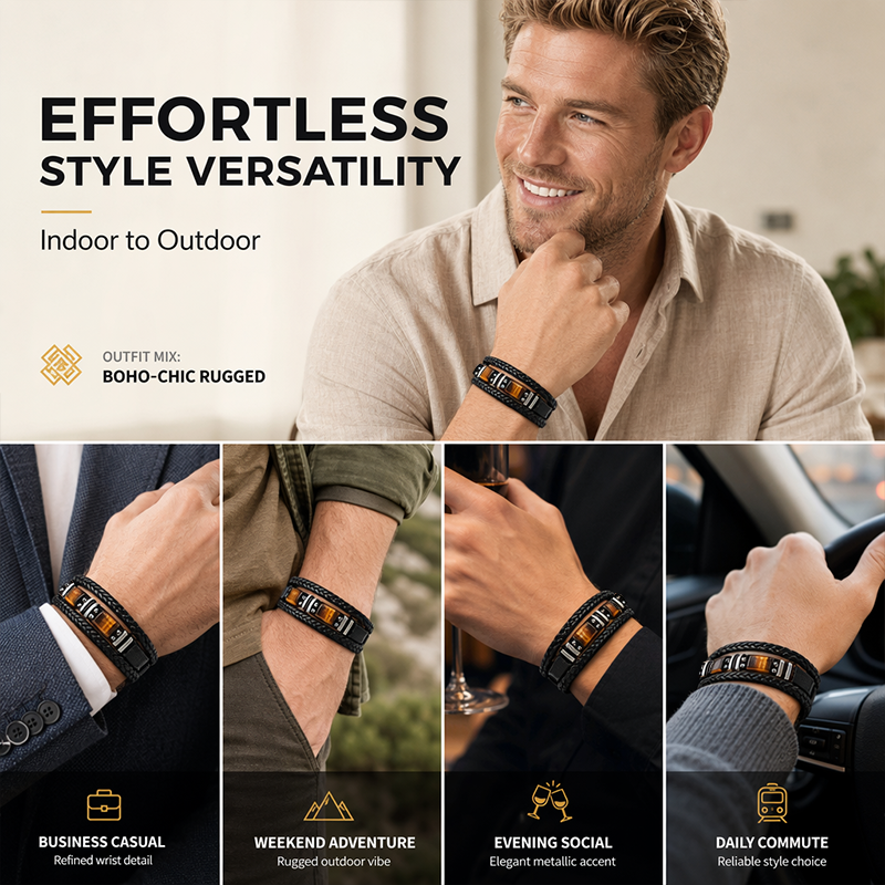🏷️ 50% korting! Gevlochten PU armband – trendy, verstelbaar en perfect voor elke pols.