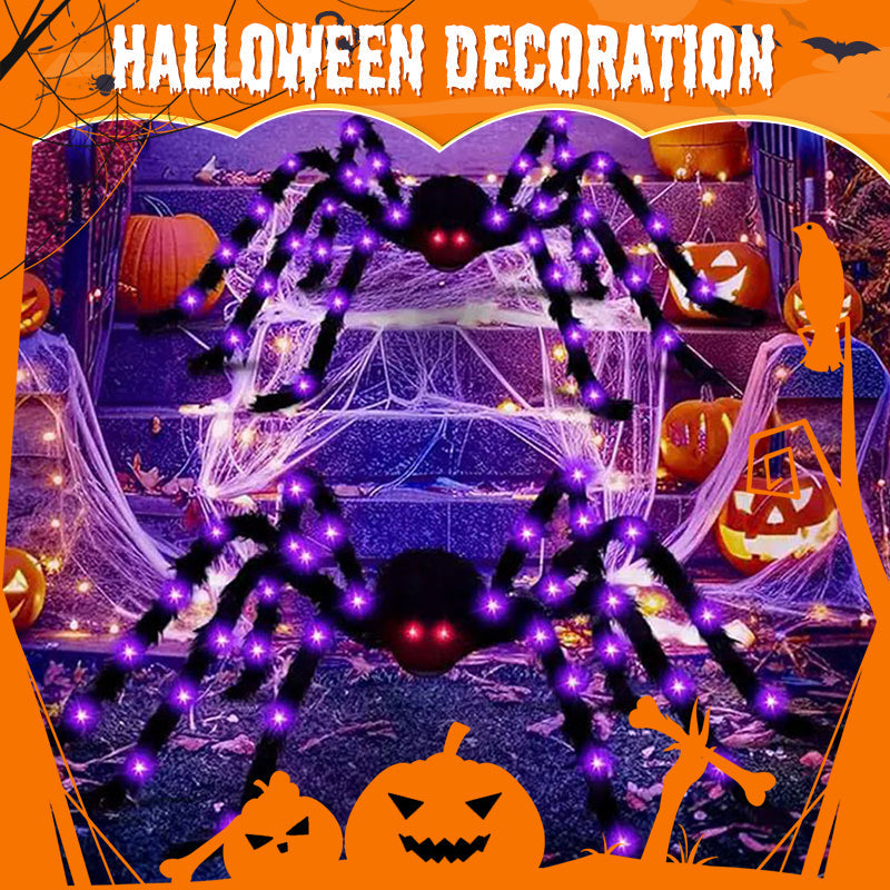 🕷️🎃 50% korting! Reuze Halloween spin – 👀 lichtgevende ogen, 💀 opvallende tuindecoratie – perfect voor enge avonden!