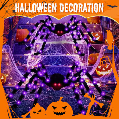 🕷️🎃 50% korting! Reuze Halloween spin – 👀 lichtgevende ogen, 💀 opvallende tuindecoratie – perfect voor enge avonden!
