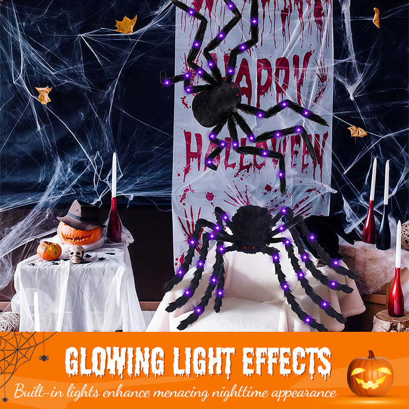 🕷️🎃 50% korting! Reuze Halloween spin – 👀 lichtgevende ogen, 💀 opvallende tuindecoratie – perfect voor enge avonden!