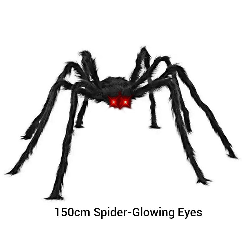 🕷️🎃 50% korting! Reuze Halloween spin – 👀 lichtgevende ogen, 💀 opvallende tuindecoratie – perfect voor enge avonden!