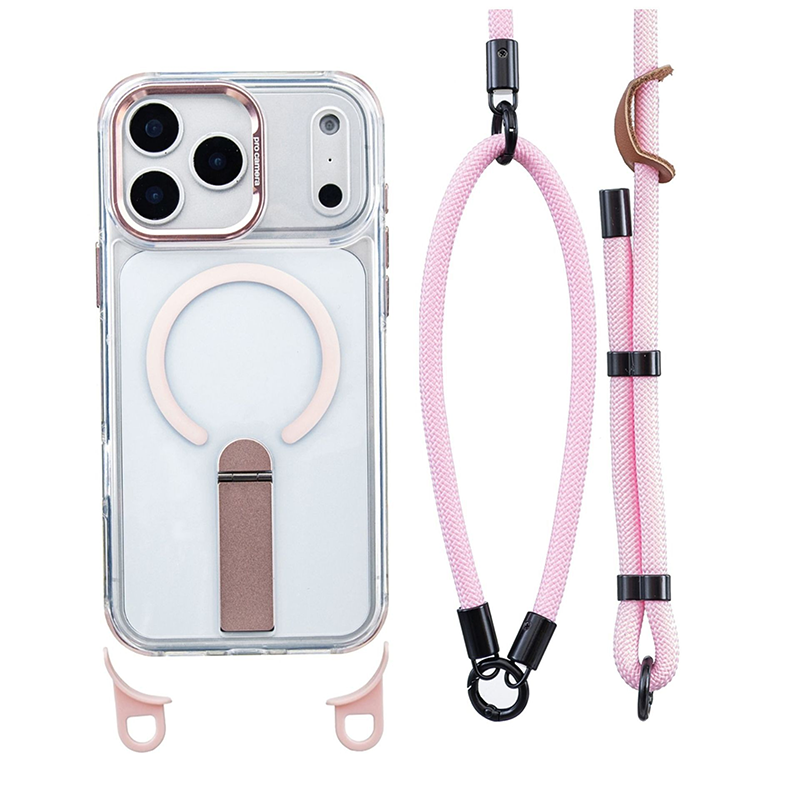 📱 Multifunctioneel Telefoonhoesje met Nekkoord & Standaard
