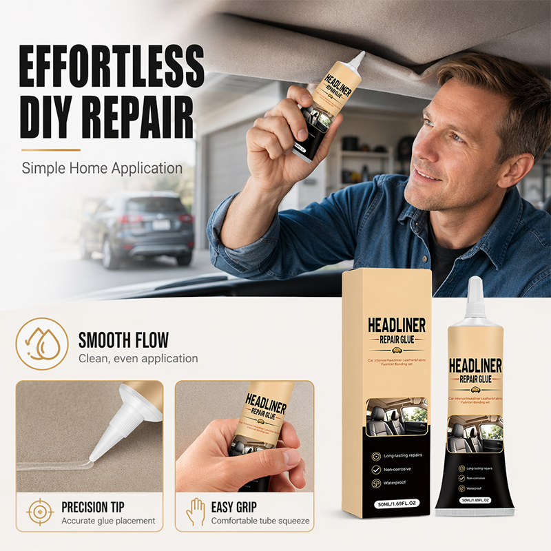 ☀️ Summer Deal! Waterdichte autoplafondlijm – hittebestendig, snel drogend en geschikt voor alle soorten bekleding