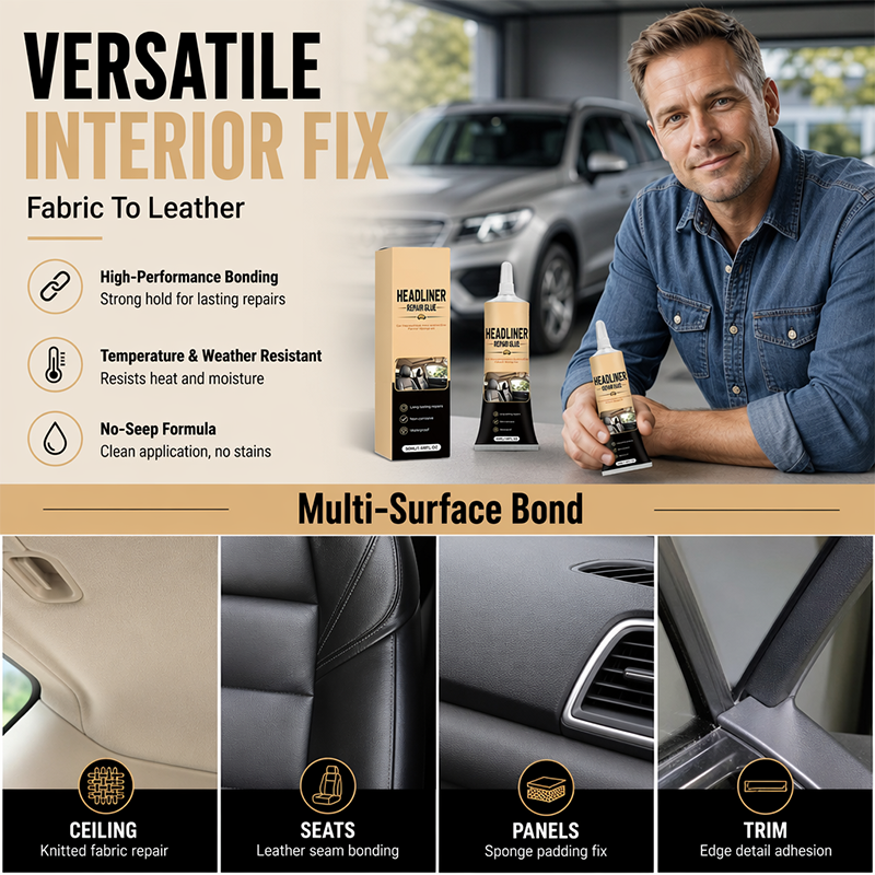☀️ Summer Deal! Waterdichte autoplafondlijm – hittebestendig, snel drogend en geschikt voor alle soorten bekleding