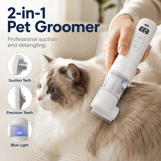 ☀️ Summer Deal! Elektrische kam – verwijdert losse haren en klitten, zacht voor huid en vacht.