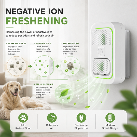 ⚡ Mini negatieve ionen luchtreiniger – plug-in, stil en verwijdert pollen, stof en geuren.