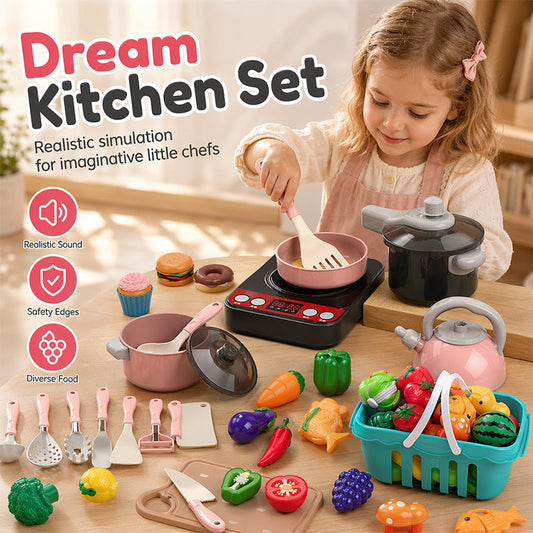 🍳 Rollenspiel-Küchenset – kochen wie die Großen, mit Töpfen, Pfannen und Zubehör für kleine Köche.