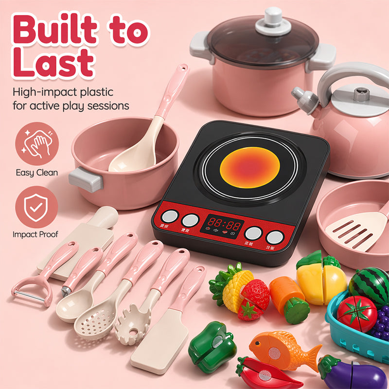 🍳 Rollenspiel-Küchenset – kochen wie die Großen, mit Töpfen, Pfannen und Zubehör für kleine Köche.