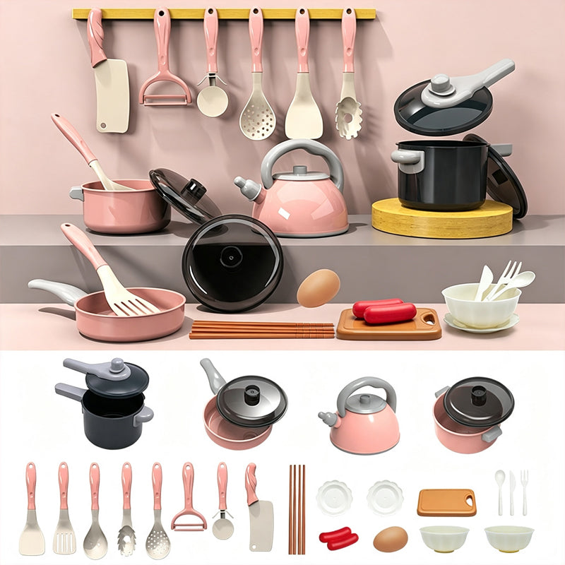 🍳 Rollenspiel-Küchenset – kochen wie die Großen, mit Töpfen, Pfannen und Zubehör für kleine Köche.