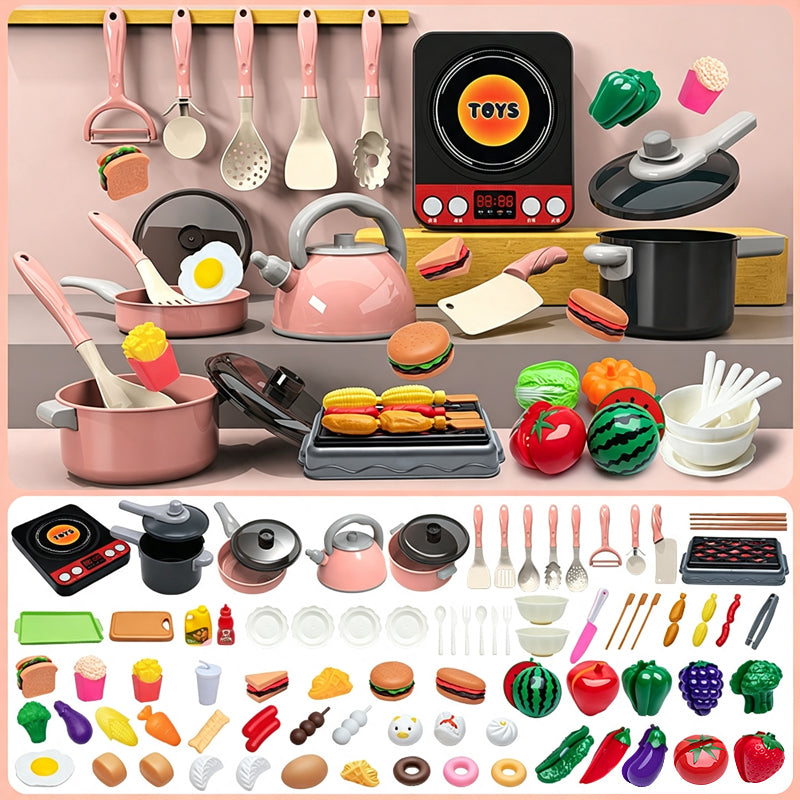 🍳 Rollenspiel-Küchenset – kochen wie die Großen, mit Töpfen, Pfannen und Zubehör für kleine Köche.