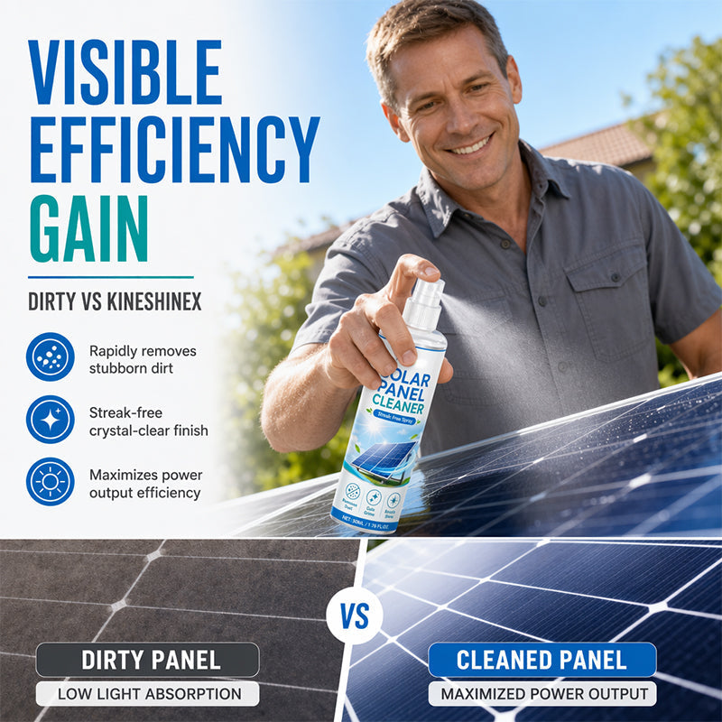 ☀️ Summer Deal! Reinigingsspray voor zonnepanelen – stofvrij, streepvrij en veilig voor alle panelen.