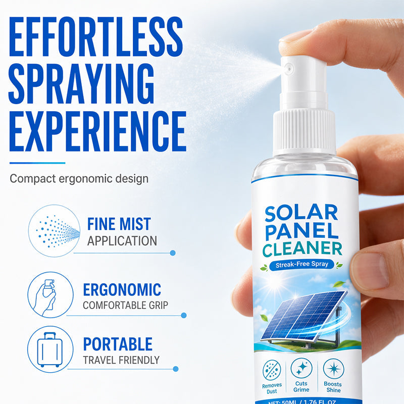 ☀️ Summer Deal! Reinigingsspray voor zonnepanelen – stofvrij, streepvrij en veilig voor alle panelen.