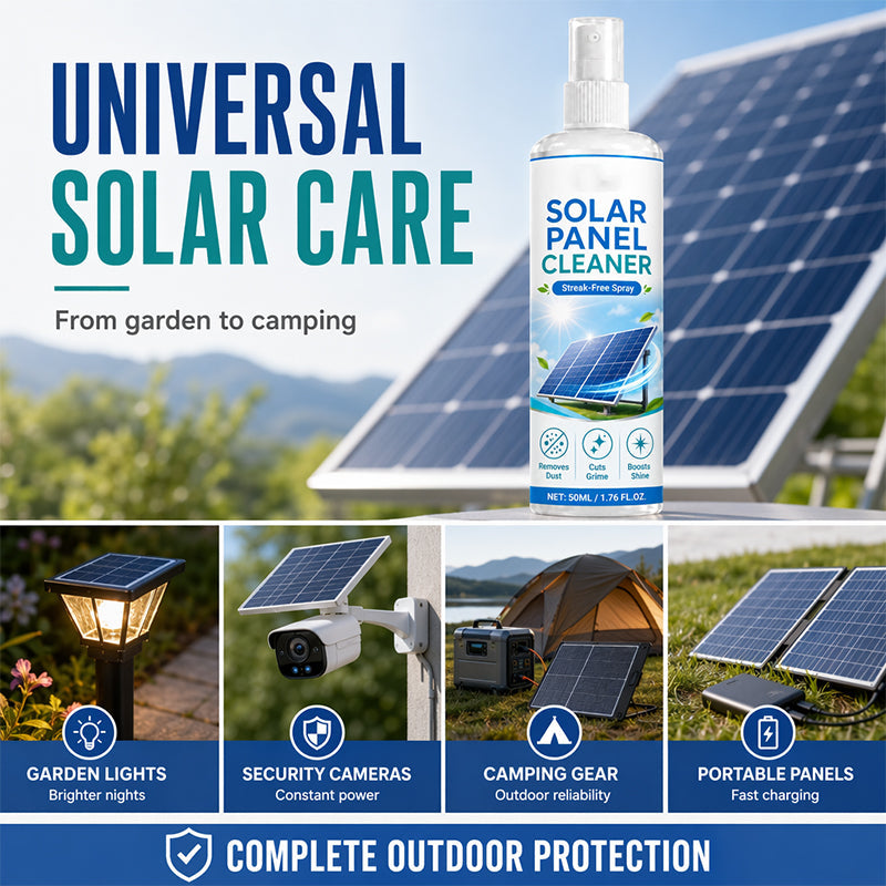 ☀️ Summer Deal! Reinigingsspray voor zonnepanelen – stofvrij, streepvrij en veilig voor alle panelen.