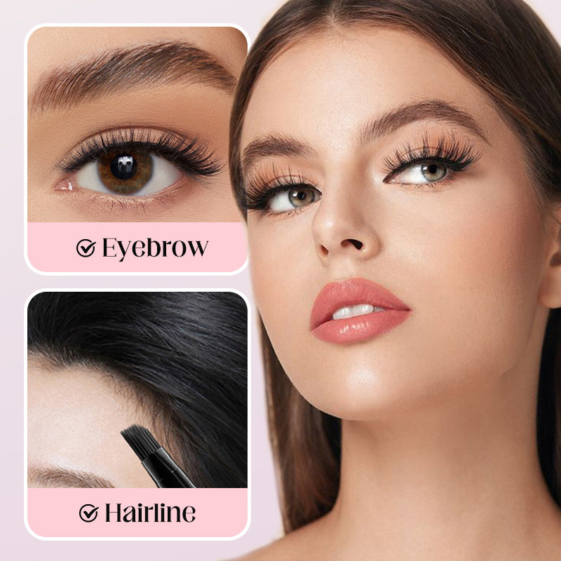 💗LAST DAY £9.99 - BUY 1 GET 1 FREE!!💗👩🏻‍🏭Recommended by beauty influencers! 💃🏻Waterproof, sweat-resistant and long-lasting makeup！Waterproof Eyebrow Pen with Micro-Fork Tip💧