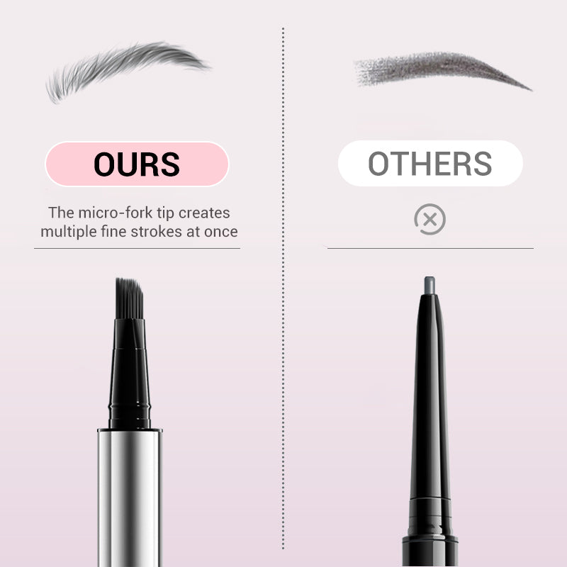 💗LAST DAY £9.99 - BUY 1 GET 1 FREE!!💗👩🏻‍🏭Recommended by beauty influencers! 💃🏻Waterproof, sweat-resistant and long-lasting makeup！Waterproof Eyebrow Pen with Micro-Fork Tip💧