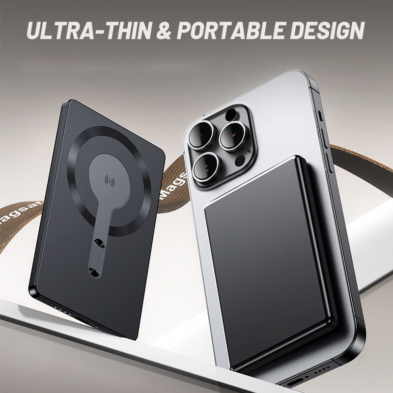 💥【50% OFF】🔥 Ultradunne Magneet Powerbank | 15W Draadloos+PD20W | 5000mAh | Aluminium | 5 Kleuren | NTC Veilig