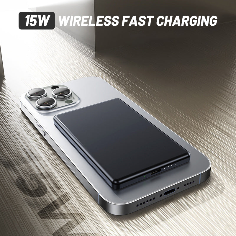 💥【50% OFF】🔥 Ultradunne Magneet Powerbank | 15W Draadloos+PD20W | 5000mAh | Aluminium | 5 Kleuren | NTC Veilig