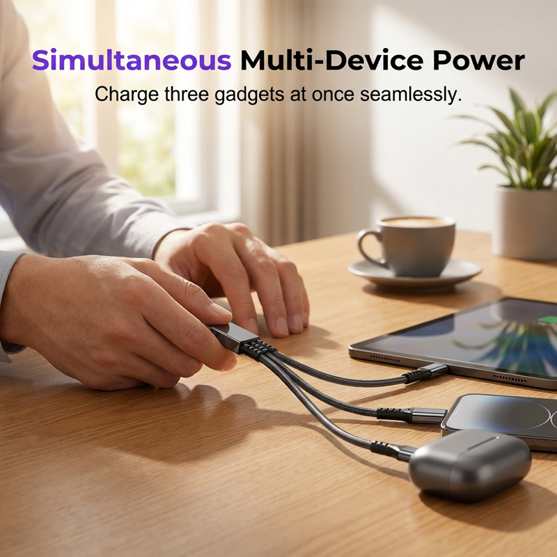 66W 3-in-1 Fast Charging Cable
