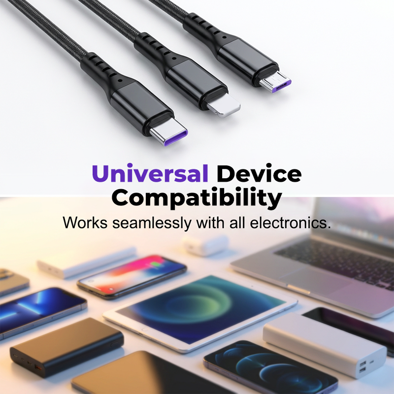 66W 3-in-1 Fast Charging Cable
