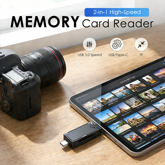 ⚡ 50% korting! 2-in-1 lezer – leest SD en microSD, snel en compact voor elke reis.