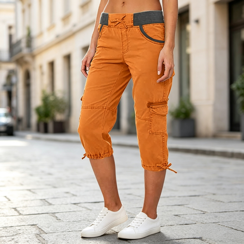 👖✨ 50% korting! Cargo Capri broek – 💪 hoge taille, 🧵 comfortabel, 📦 8 zakken – perfect voor actieve levensstijl!