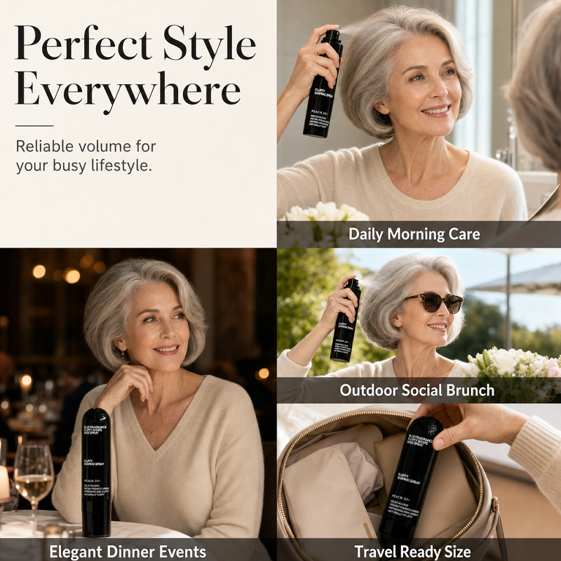 🍑 50% korting op volume stylingspray – geeft luchtig volume, perzikgeur en blijft de hele dag zitten.