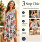 🌸👗 50% korting! Mouwloze bloemenjurk – 🏵️ elegante print, 🌿 lichte stof, 👒 perfect voor zomer & vakantie!