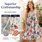 🌸👗 50% korting! Mouwloze bloemenjurk – 🏵️ elegante print, 🌿 lichte stof, 👒 perfect voor zomer & vakantie!