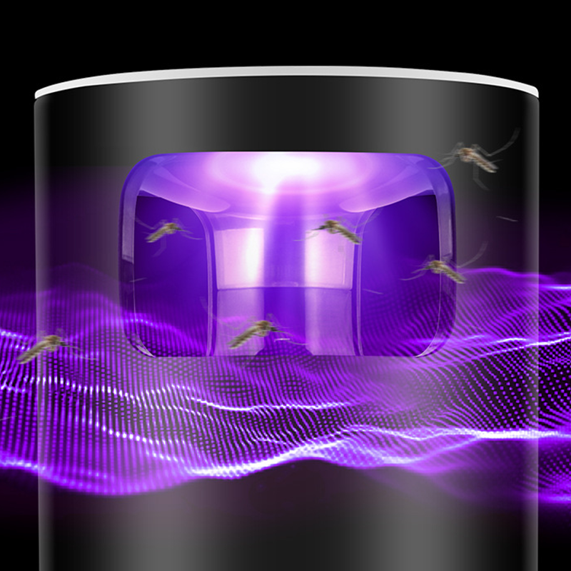 💥【50% OFF】🔥 360° UV Fotokatalytische Muggenlamp | Simuleert Lichaamswarmte | Stille Vortex <25dB | 7-Kleuren Nachtlampje | USB Voeding Draagbaar | Dekking 50-100㎡ | Zwart/Wit | Voor Slaapkamer/Kantoor/Camping 🦟