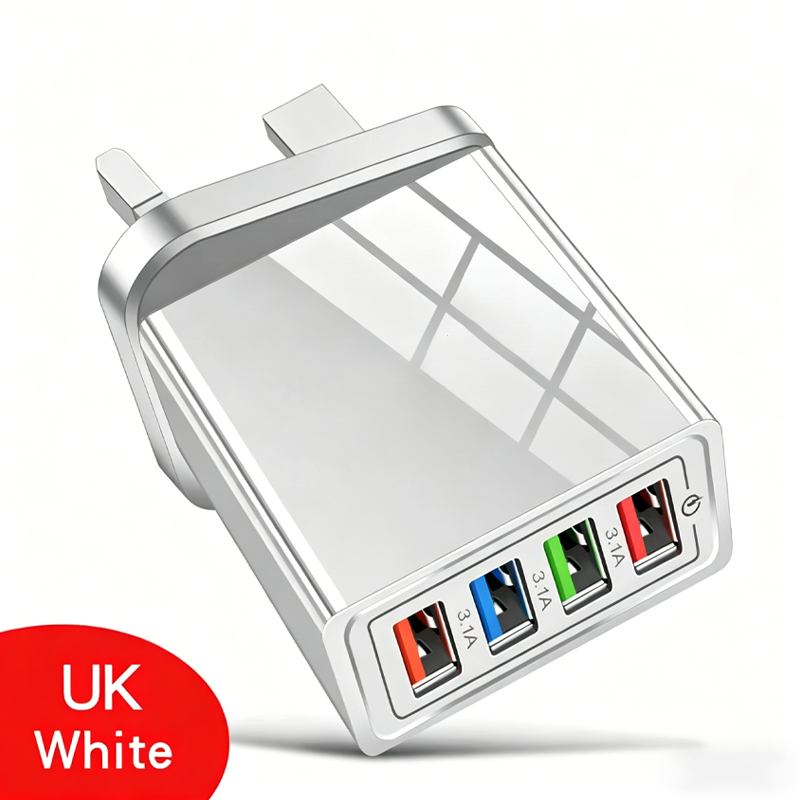 🔌 50% korting! 4-poorts USB-lader – 10W intelligent verdeeld, laad 4 apparaten tegelijk. Compact & universeel voor thuis & reis! ⚡✨