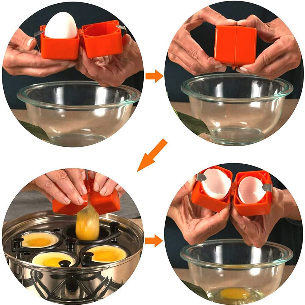 🍳 50% korting op snelle eierbreker – breek eieren met één hand, geen schelpenresten en ideaal voor bakkers en chefs.