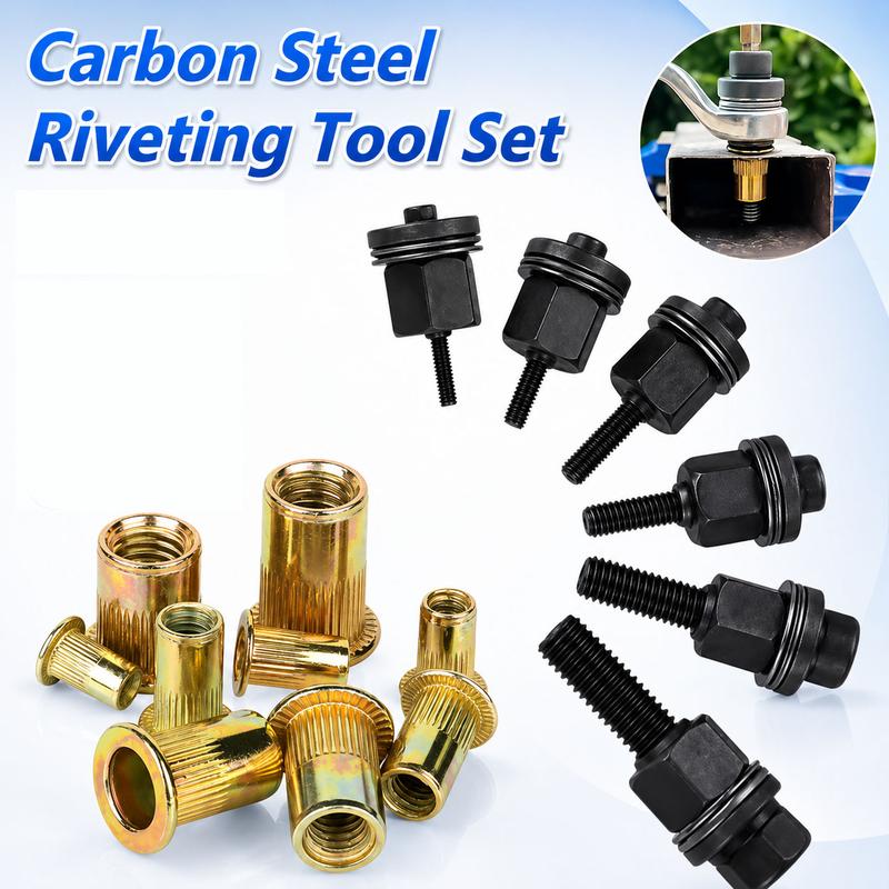 🔩 50% korting! 68-delige klinkmoerset M3-M12 – zwart geoxideerd staal, roestbestendig & eenvoudig te installeren. Geen lassen nodig! 🛠️✨