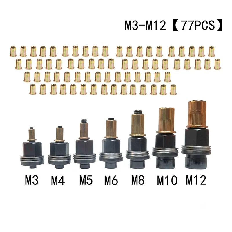 🔩 50% korting! 68-delige klinkmoerset M3-M12 – zwart geoxideerd staal, roestbestendig & eenvoudig te installeren. Geen lassen nodig! 🛠️✨