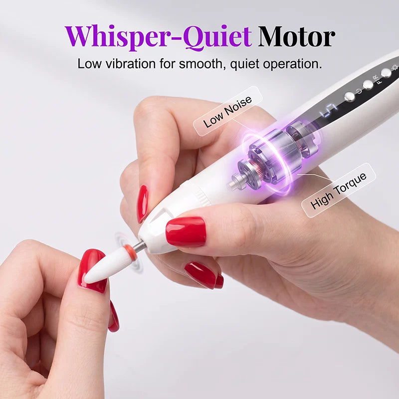 💅✨ Kit 2 en 1 Torno Uñas Eléctrico con Lámpara UV – Portátil, Sin Cables, Esmalte Permanente de Salón en Casa 💖🔋