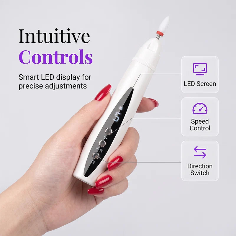 💅✨ Kit 2 en 1 Torno Uñas Eléctrico con Lámpara UV – Portátil, Sin Cables, Esmalte Permanente de Salón en Casa 💖🔋