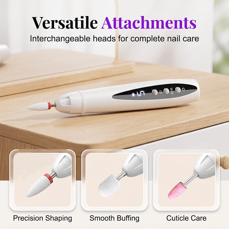 💅✨ Kit 2 en 1 Torno Uñas Eléctrico con Lámpara UV – Portátil, Sin Cables, Esmalte Permanente de Salón en Casa 💖🔋