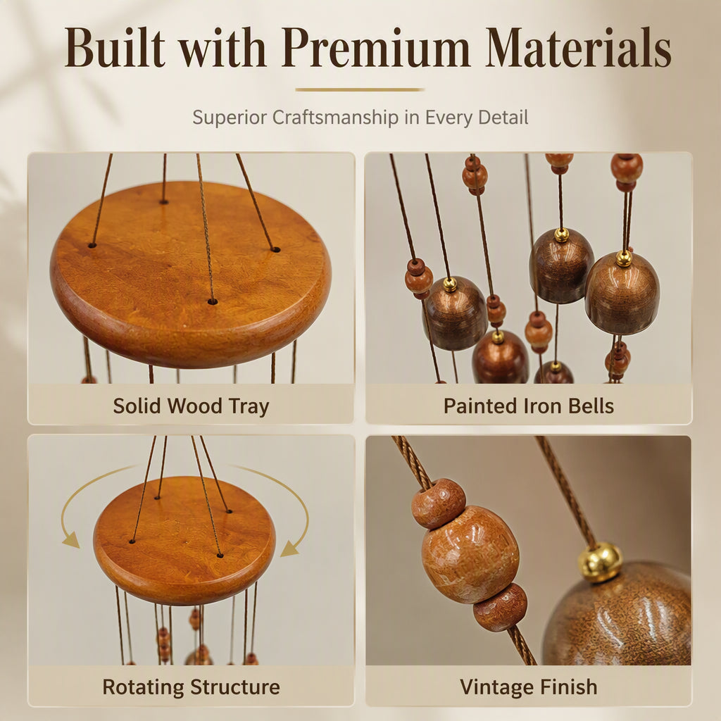 Rotating Metal Bell Wind Chime