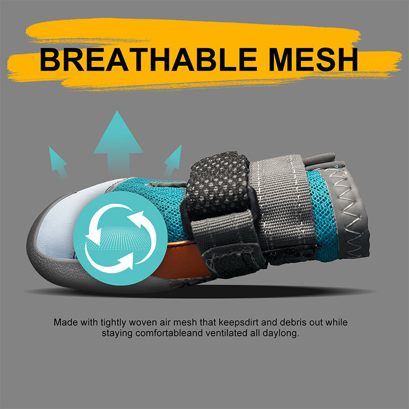 🐾 50% korting op ademende mesh hondenschoenen met lichtgevend design – beschermen poten en zijn 's nachts zichtbaar.