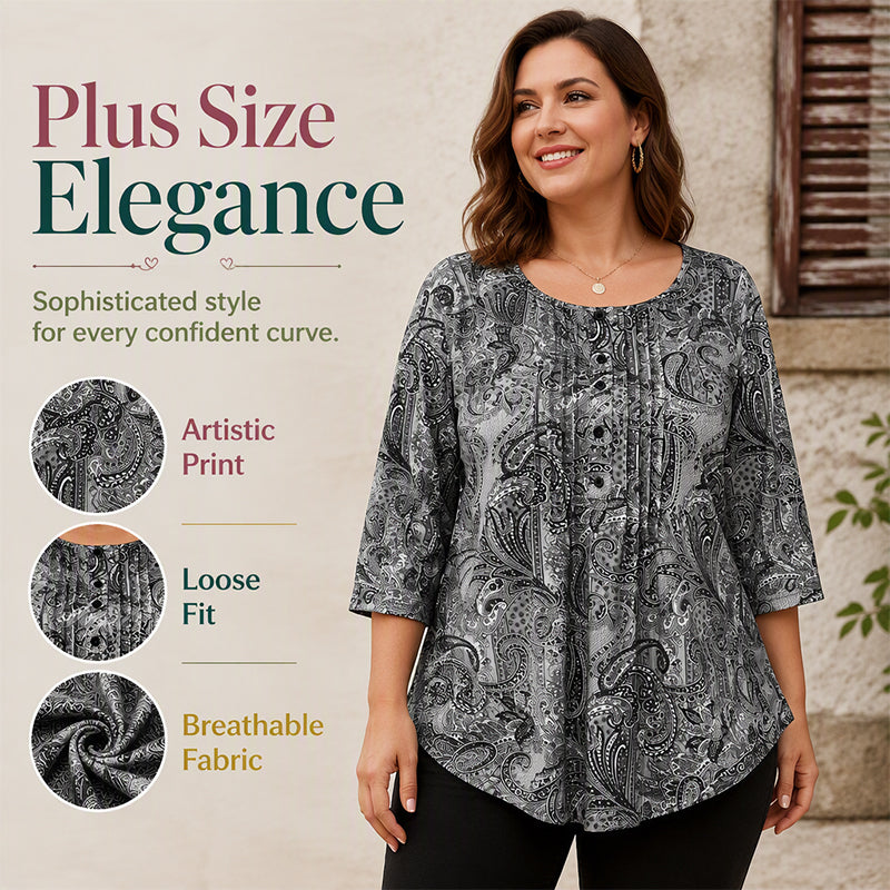 👚🌸 50% korting! Blouse voor dames – 🌿 plus size, 💃 flatterend & comfortabel, 👗 perfect voor elke gelegenheid!