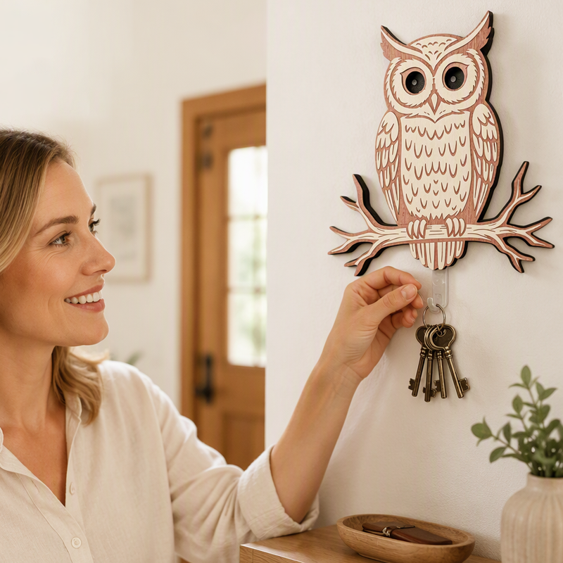 🏠 Beperkte tijd! 50% korting op uil sleutelhouder – organiseert sleutels en accessoires, geschikt voor elke muur.
