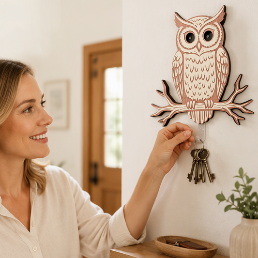 🏠 Beperkte tijd! 50% korting op uil sleutelhouder – organiseert sleutels en accessoires, geschikt voor elke muur.