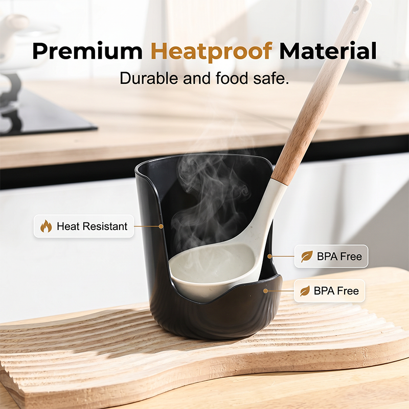🍳 50% korting! Multifunctionele dekselhouder & lepelsteun – antislip, druipvrij en houdt uw aanrecht netjes