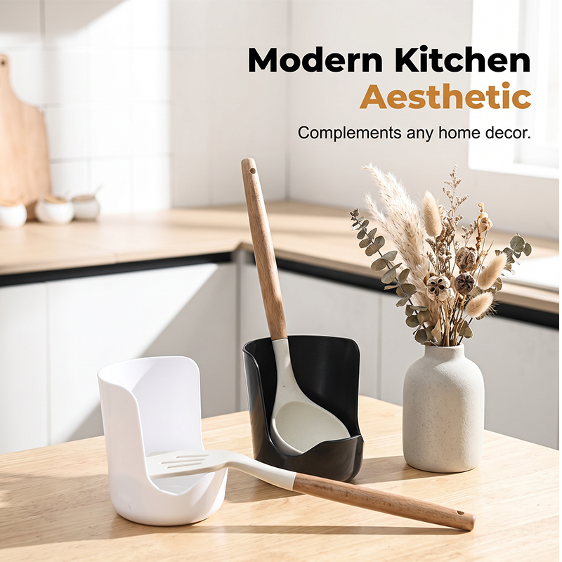 🍳 50% korting! Multifunctionele dekselhouder & lepelsteun – antislip, druipvrij en houdt uw aanrecht netjes