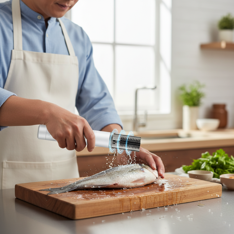 🐟 50% KORTING – Oplaadbare Elektrische Visschubbenverwijderaar voor Eenvoudiger Vis Schoonmaken