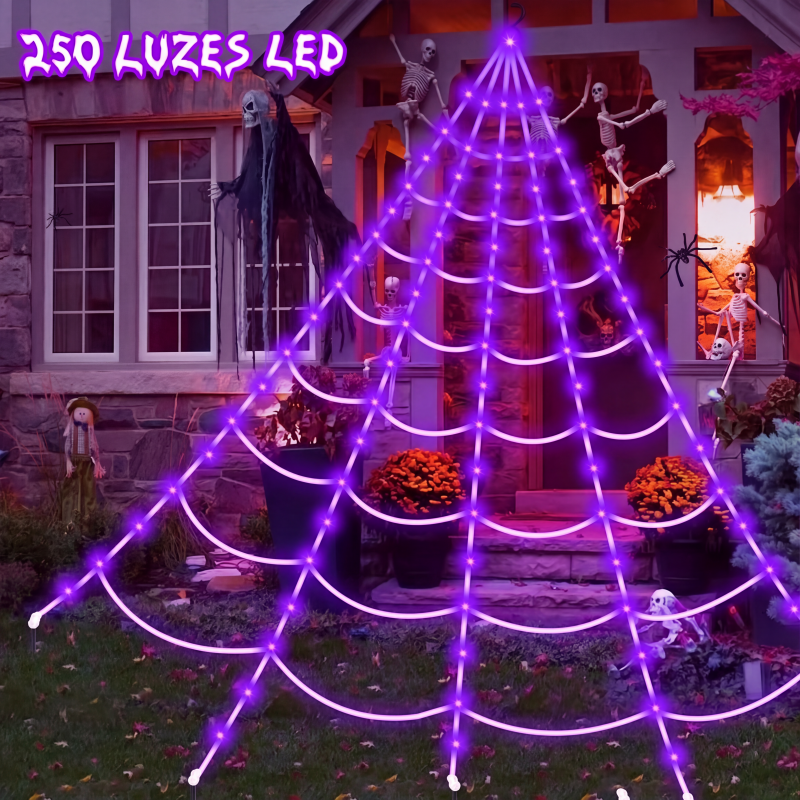 🔥 50% KORTING 🕷️ Halloween Spinnenwebverlichting 🎃 Griezelige Sfeer