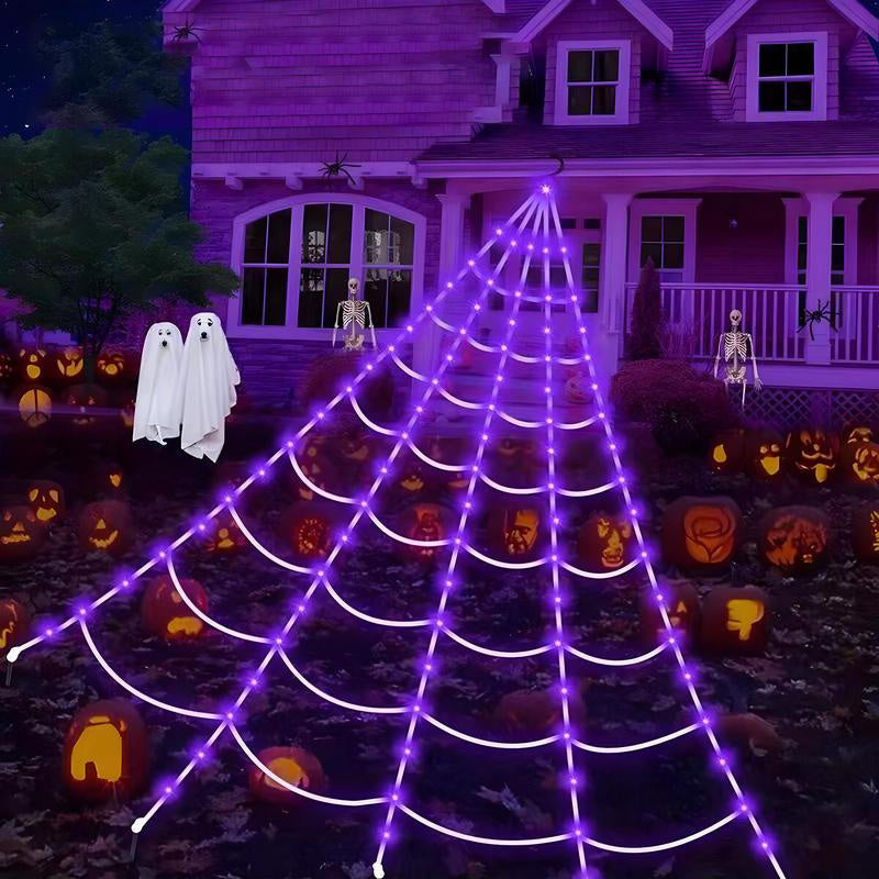 🔥 50% KORTING 🕷️ Halloween Spinnenwebverlichting 🎃 Griezelige Sfeer