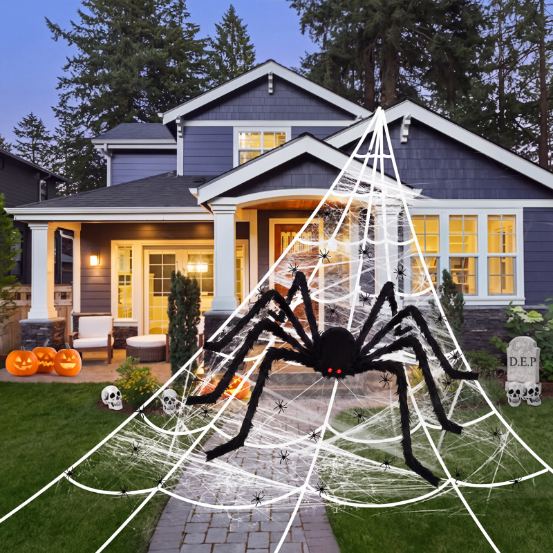 🔥 50% KORTING 🕷️ Halloween Spinnenwebverlichting 🎃 Griezelige Sfeer