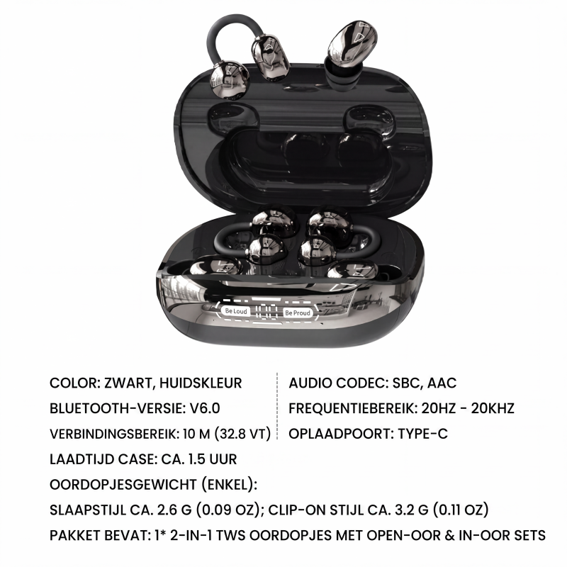 🎧✨ 50% korting! 2-in-1 TWS-oordopjes – 🎵 switch tussen open & in-ear, 🏃 comfortabel voor sport & dagelijks gebruik!